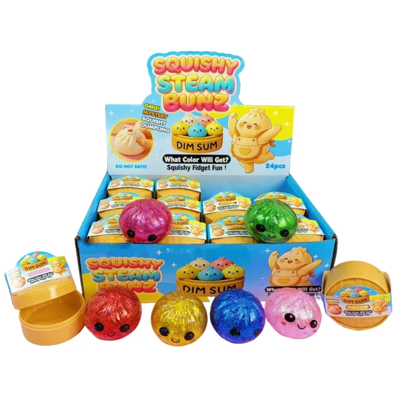 Sd1b49901eb6e4c75b2278e2f587b9fb6r.webp Mini Glitter Dumpling Squishy with Box Dumplings Sensory Steamer Soft Dough Ball for Decompression Fidget Toy Stress Relief Gift