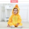 Cartoon Flannel Baby Rompers Unicorn Rabbit Dinosaur Pajamas Cotton Baby Boy Girls Animal Costume Baby Jumpsuit Kigurumi Outfits