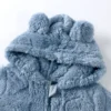 0-18Months Newborn Baby Romper Winter Thicken Flannel Warm Clothes Infant Boy Girl Oneies Pyjamas Heart-Shaped Hooded Jumpsuits