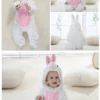 Cartoon Flannel Baby Rompers Unicorn Rabbit Dinosaur Pajamas Cotton Baby Boy Girls Animal Costume Baby Jumpsuit Kigurumi Outfits
