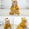 Cartoon Flannel Baby Rompers Unicorn Rabbit Dinosaur Pajamas Cotton Baby Boy Girls Animal Costume Baby Jumpsuit Kigurumi Outfits