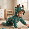 Cartoon Flannel Baby Rompers Unicorn Rabbit Dinosaur Pajamas Cotton Baby Boy Girls Animal Costume Baby Jumpsuit Kigurumi Outfits