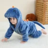 Cartoon Flannel Baby Rompers Unicorn Rabbit Dinosaur Pajamas Cotton Baby Boy Girls Animal Costume Baby Jumpsuit Kigurumi Outfits