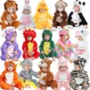 Cartoon Flannel Baby Rompers Unicorn Rabbit Dinosaur Pajamas Cotton Baby Boy Girls Animal Costume Baby Jumpsuit Kigurumi Outfits