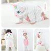 Cartoon Flannel Baby Rompers Unicorn Rabbit Dinosaur Pajamas Cotton Baby Boy Girls Animal Costume Baby Jumpsuit Kigurumi Outfits