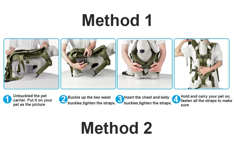 Pet Carrier Backpack for Dogs Cat Thickened Sponge Pet Front Dog Carrier Backpacks Portable Puppy Transportation Dog Bags