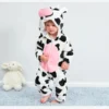 Cartoon Flannel Baby Rompers Unicorn Rabbit Dinosaur Pajamas Cotton Baby Boy Girls Animal Costume Baby Jumpsuit Kigurumi Outfits