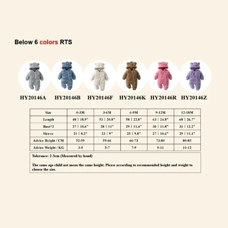 0-18Months Newborn Baby Romper Winter Thicken Flannel Warm Clothes Infant Boy Girl Oneies Pyjamas Heart-Shaped Hooded Jumpsuits