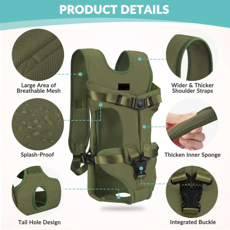 Pet Carrier Backpack for Dogs Cat Thickened Sponge Pet Front Dog Carrier Backpacks Portable Puppy Transportation Dog Bags