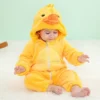 Cartoon Flannel Baby Rompers Unicorn Rabbit Dinosaur Pajamas Cotton Baby Boy Girls Animal Costume Baby Jumpsuit Kigurumi Outfits